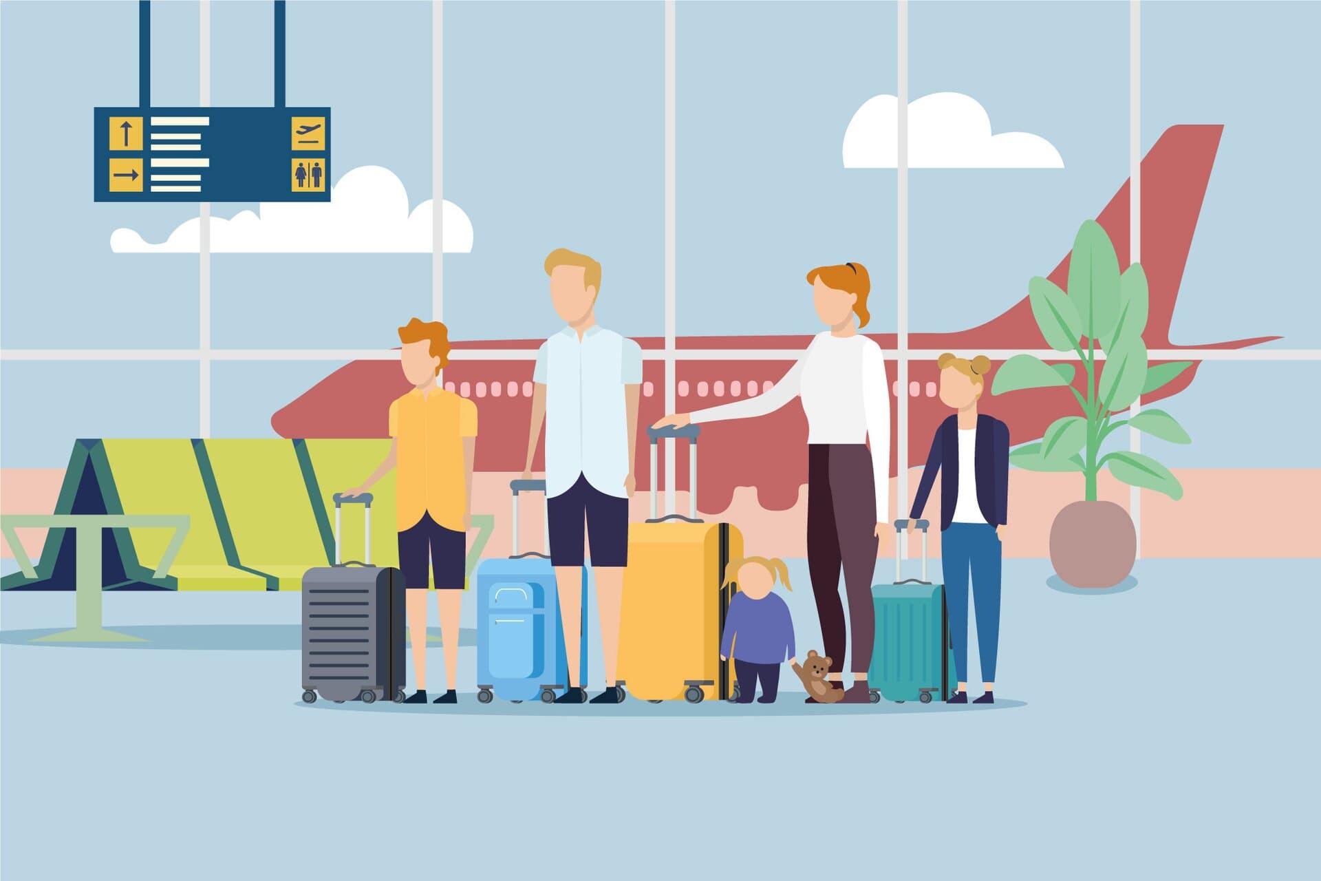 Familie auf Reisen