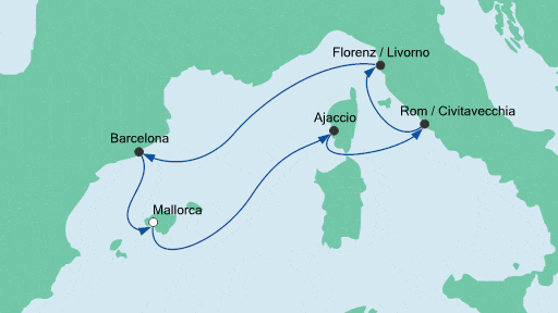 AIDAprima Route 3