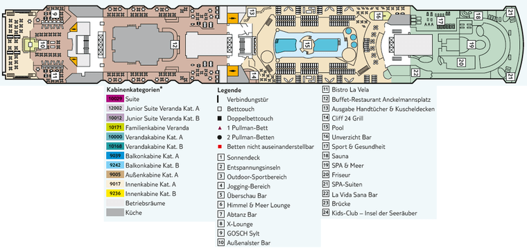 TUI Mein Schiff 1 - Deck 11 Aqua