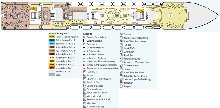 TUI Mein Schiff 1 - Deck 7 Hanse