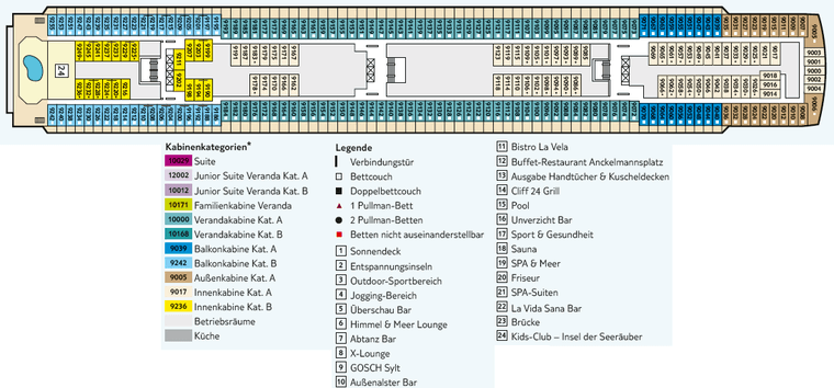 TUI Mein Schiff 1 - Deck 9 Koralle